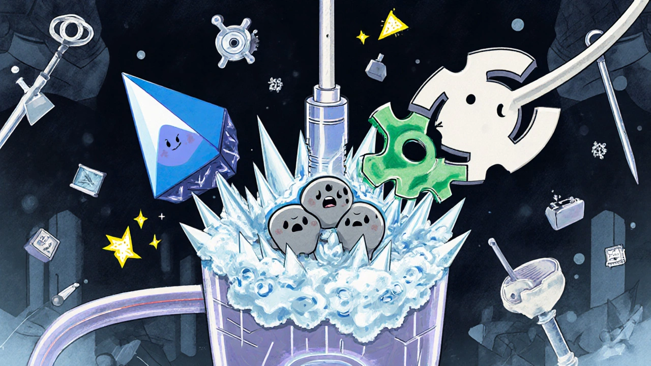 Catheter coated in biofilm with cefuroxime and nitrofurantoin working together to destroy it